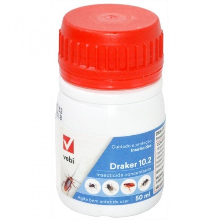 Insecticid DRAKER 10.2, Concentrat - 50 ml, Muste, Tantari, Gandaci, Capuse, Furnici, Paianjeni