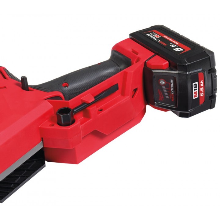 Mini Drujba pe acumulator Milwaukee M18 FHS20-552, Sina si Lant 20 cm, Include 2 Acumulatori M18-5,5 Ah, Incarcator M12-M18