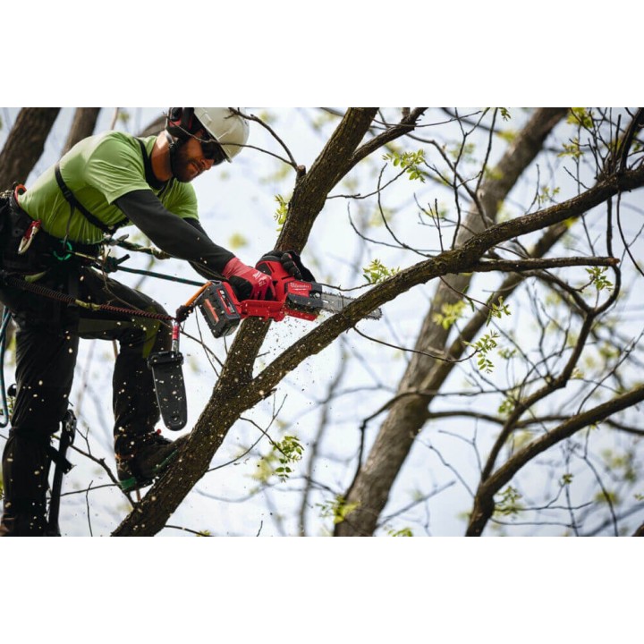 Mini Drujba pe acumulator Milwaukee M18 FHS20-552, Sina si Lant 20 cm, Include 2 Acumulatori M18-5,5 Ah, Incarcator M12-M18