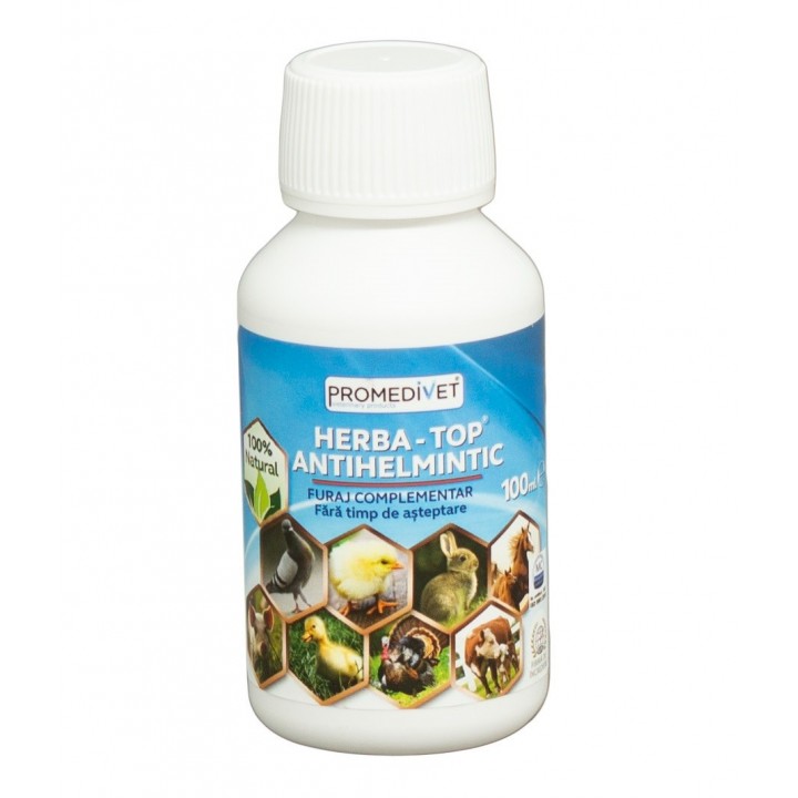 Furaj complementar HERBA-TOP Antihelmintic, Promedivet - 100 ml Furaj complementar HERBA-TOP Antihelmintic, Promedivet - 100 ml