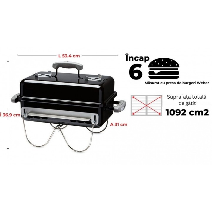 Gratar pe gaz GO-ANYWHERE Weber - Portabil