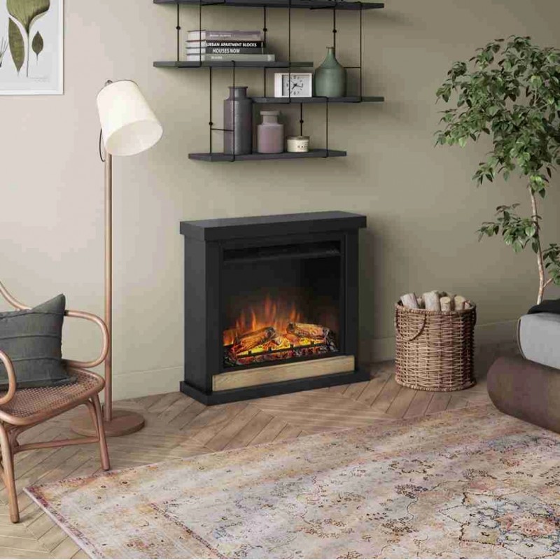 Semineu electric TAGU HAGEN DEEP BLACK PowerFlame - Negru