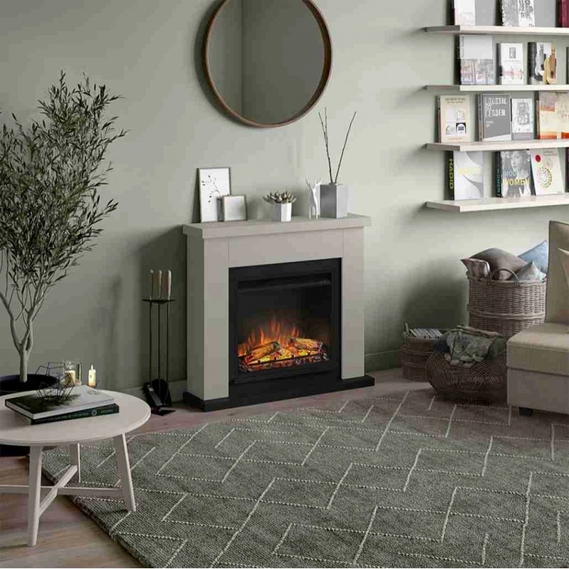 Semineu electric TAGU FRODE LIGHT BEIGE PowerFlame