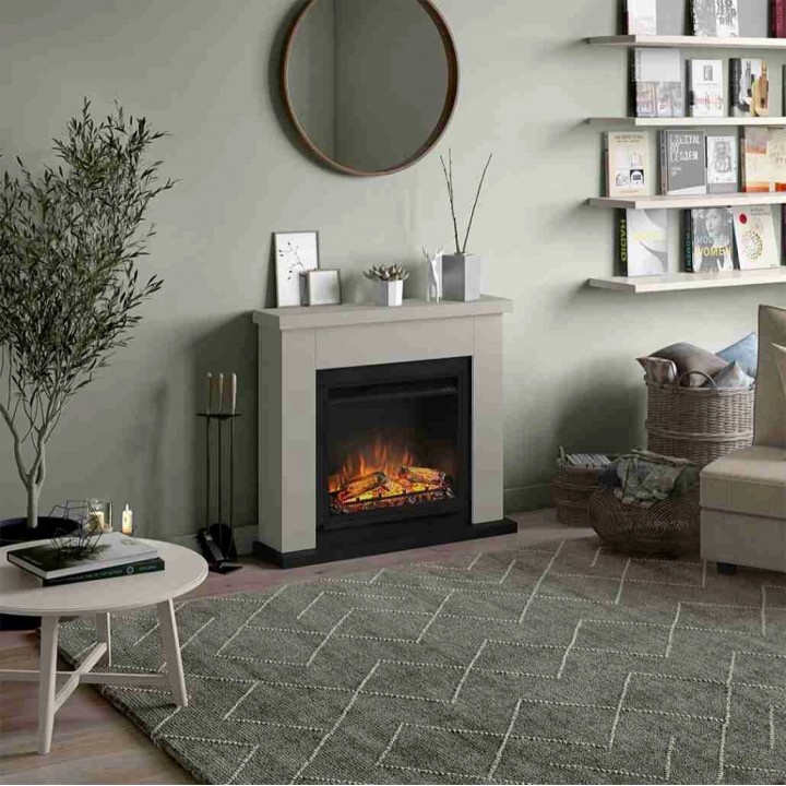 Semineu electric TAGU FRODE LIGHT BEIGE PowerFlame Semineu electric TAGU FRODE LIGHT BEIGE PowerFlame