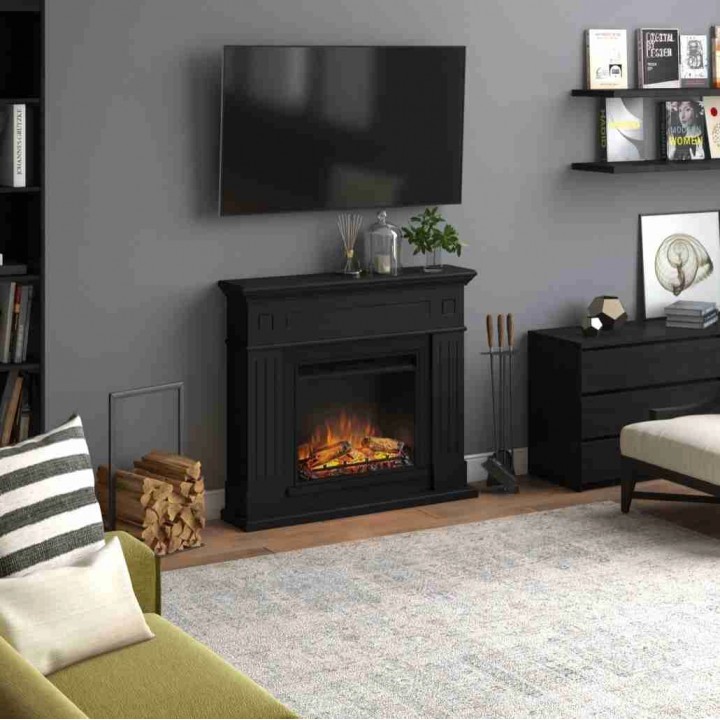 Semineu electric TAGU LARSEN DEEP BLACK PowerFlame - Negru Semineu electric TAGU LARSEN DEEP BLACK PowerFlame - Negru
