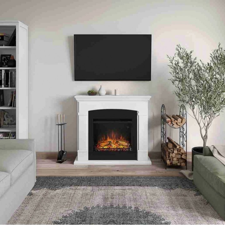 Semineu electric TAGU HELMI PURE WHITE PowerFlame - Alb Semineu electric TAGU HELMI PURE WHITE PowerFlame - Alb