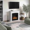 Semineu electric TAGU HELMI PURE WHITE PowerFlame - Alb