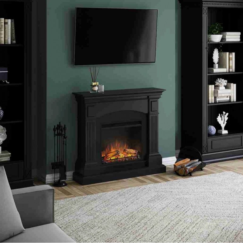 Semineu electric TAGU MAGNA DEEP BLACK PowerFlame - Negru