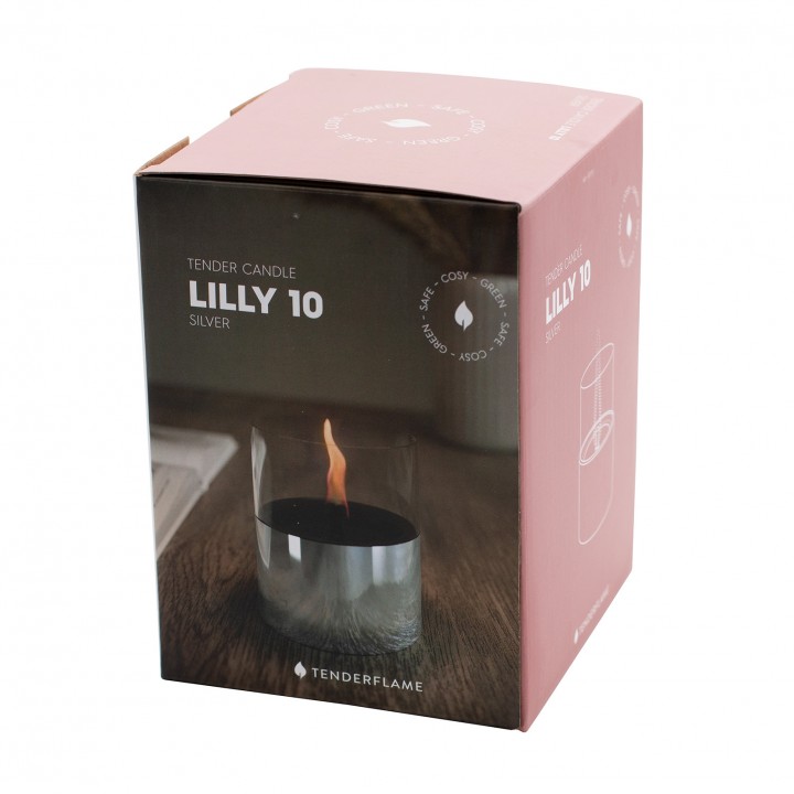 Lumanare ambientala TenderFlame LILLY 10 SILVER GLASS Lumanare ambientala TenderFlame LILLY 10 SILVER GLASS