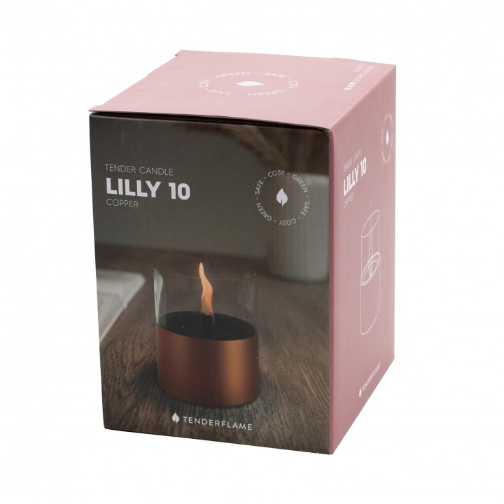 Lumanare ambientala TenderFlame LILLY 10 COPPER GLASS Lumanare ambientala TenderFlame LILLY 10 COPPER GLASS