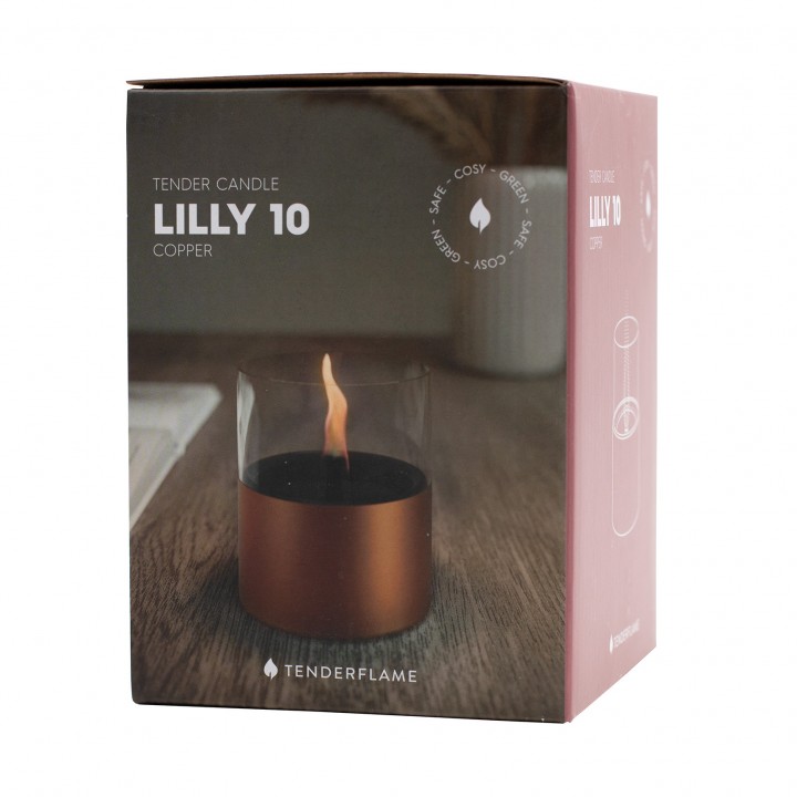 Lumanare ambientala TenderFlame LILLY 10 COPPER GLASS Lumanare ambientala TenderFlame LILLY 10 COPPER GLASS