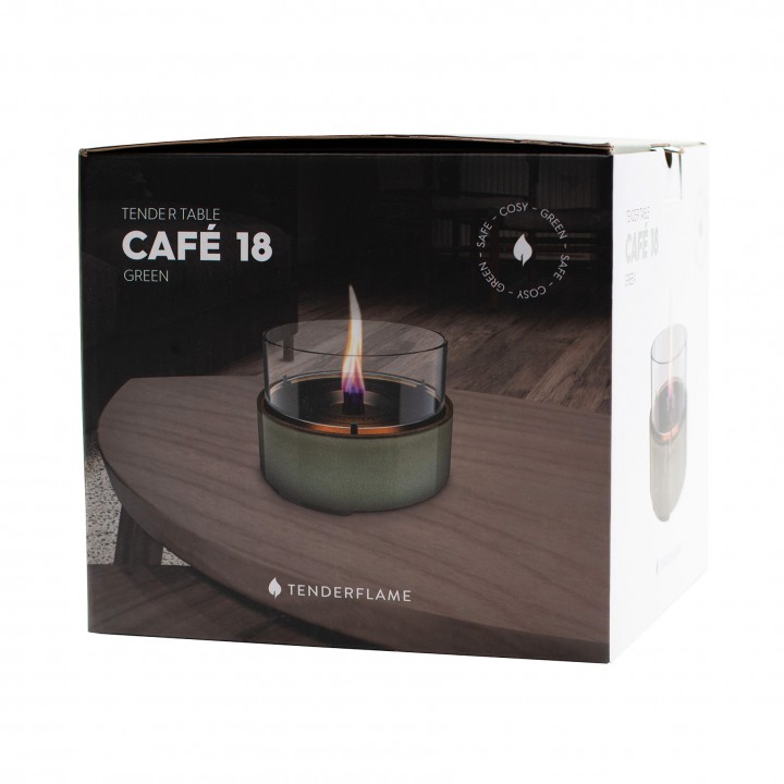 Lumanare ambientala TenderFlame CAFE 18 GREEN REACTIVE GLAZE Lumanare ambientala TenderFlame CAFE 18 GREEN REACTIVE GLAZE