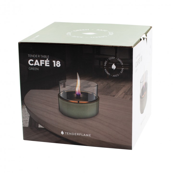 Lumanare ambientala TenderFlame CAFE 18 GREEN REACTIVE GLAZE Lumanare ambientala TenderFlame CAFE 18 GREEN REACTIVE GLAZE