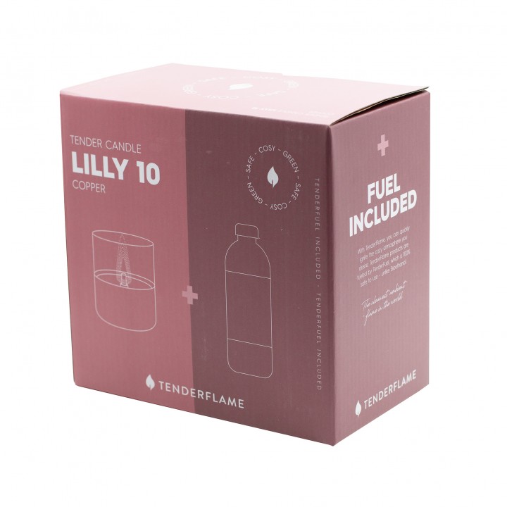 Pachet Lumanare ambientala TenderFlame LILLY 10 COPPER