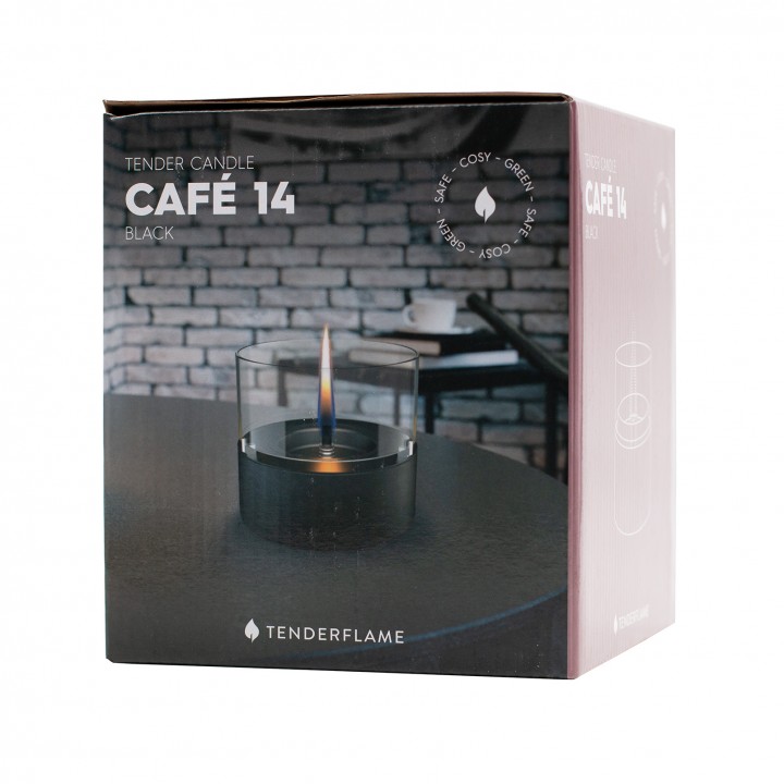 Lumanare ambientala TenderFlame CAFE 14 BLACK CERAMIC Lumanare ambientala TenderFlame CAFE 14 BLACK CERAMIC