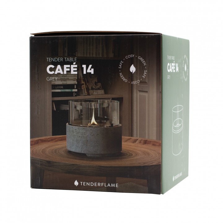 Lumanare ambientala TenderFlame CAFE 14 GREY LAVA PORCELAIN Lumanare ambientala TenderFlame CAFE 14 GREY LAVA PORCELAIN