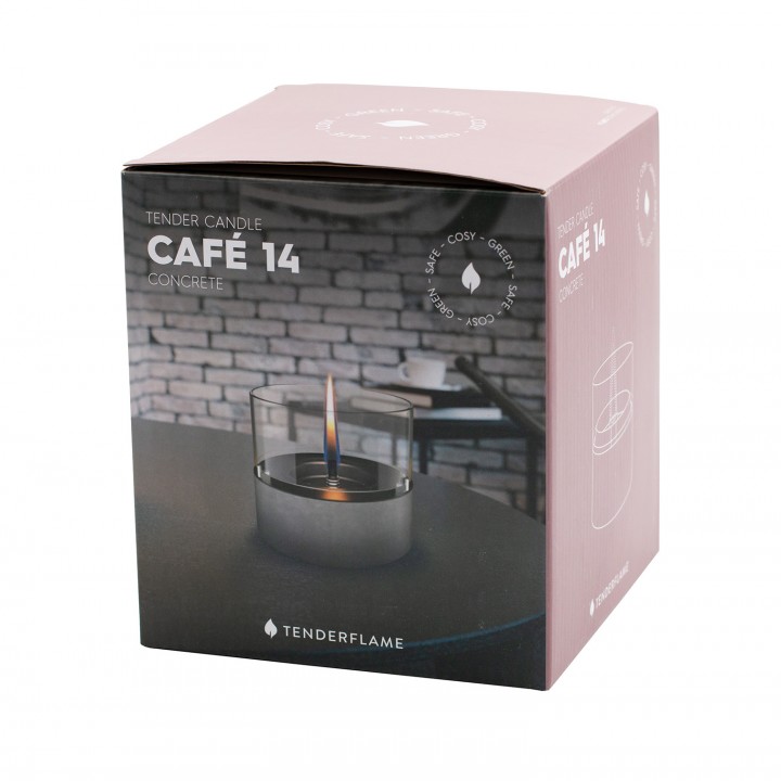 Lumanare ambientala TenderFlame CAFE 14 CONCRETE CERAMIC