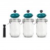 Set 3 borcane Kilner cu clip de 2l/68 oz, capace vid, pompa AIRTENDER