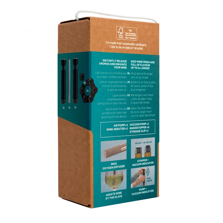 Set pentru iubitorii de vin AIRTENDER, aerare, vidare (Giftbox) Set pentru iubitorii de vin AIRTENDER, aerare, vidare (Giftbox)