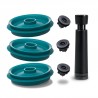 Capac cu vid pentru borcan cu clip 90BK Airtender - set 3 capace cu pompa