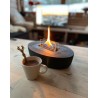 Semineu de masa TenderFlame CARNATION BLACK CERAMIC