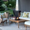 Semineu de masa TenderFlame CARNATION BLACK CERAMIC