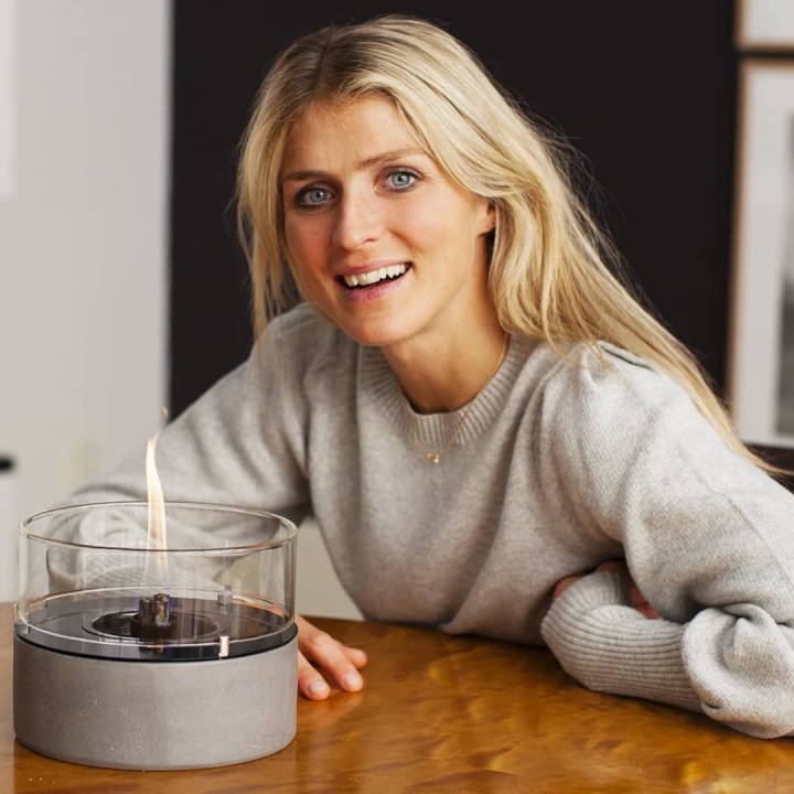 Lumanare ambientala TenderFlame CAFE 18 CONCRETE CERAMIC