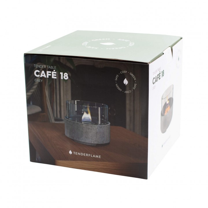 Lumanare ambientala TenderFlame CAFE 18 GREY LAVA PORCELAIN Lumanare ambientala TenderFlame CAFE 18 GREY LAVA PORCELAIN