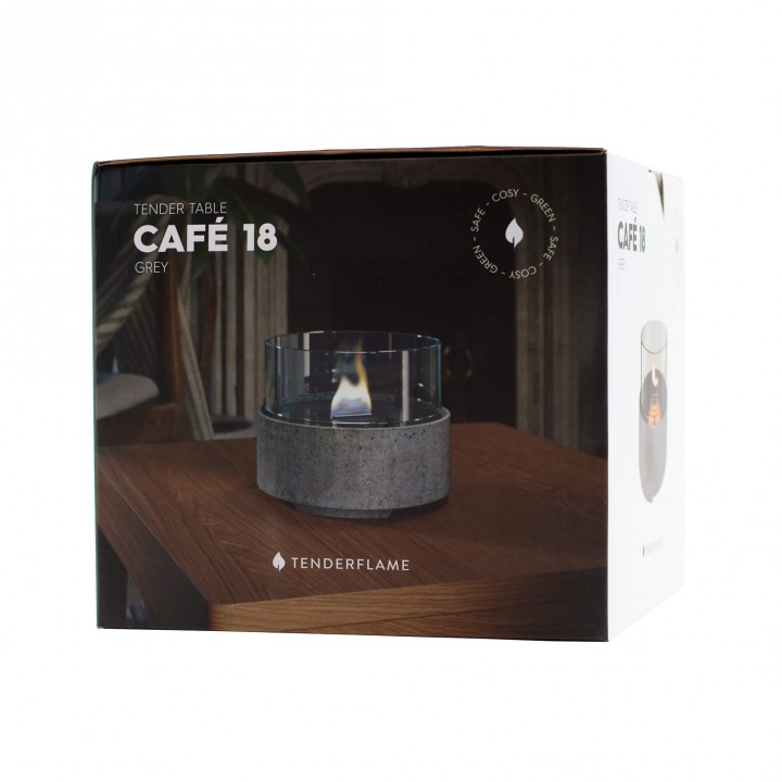 Lumanare ambientala TenderFlame CAFE 18 GREY LAVA PORCELAIN Lumanare ambientala TenderFlame CAFE 18 GREY LAVA PORCELAIN
