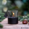 Pachet Lumanare ambientala TenderFlame LILLY 10 BLACK GLASS + TenderFuel 500 ml + Bricheta