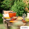 Gratar carbuni LOTUS GRILL Classic G340 Portocaliu, Portabil, Suprafata gatit 32 cm