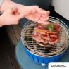 Gratar carbuni LOTUS GRILL Classic G340 Albastru, Portabil, Suprafata gatit 32 cm