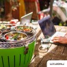 Gratar carbuni LOTUS GRILL XL G435 Verde Lime, Portabil, Suprafata gatit 40 cm