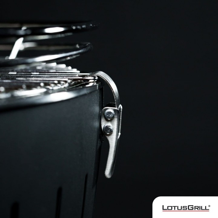 Gratar carbuni LOTUS GRILL XL G435 Gri Antracit, Portabil, Sigur