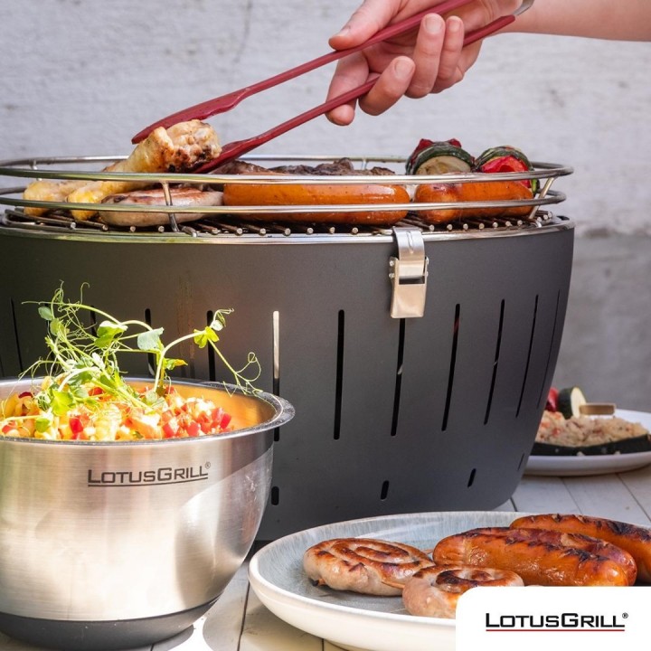 Gratar carbuni LOTUS GRILL XL G435 Gri Antracit, Portabil, Sigur