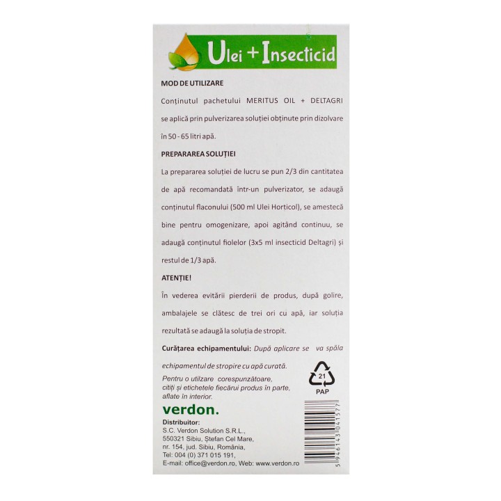 Pachet Pomi fructiferi MERITUS OIL + DELTAGRI - 65 litri