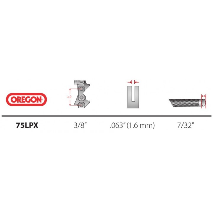 Lant Oregon 75LPX 3/8 1,6 mm