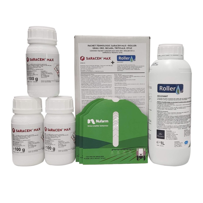 Pachet Erbicid SARACEN MAX + Adjuvant ROLLER - 12 ha