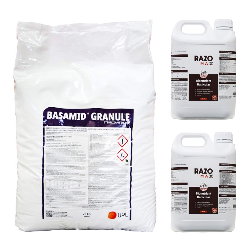 Pachet SMART-MIX 91 - Basamid Granule 20 Kg + RAZOMAX 10 L