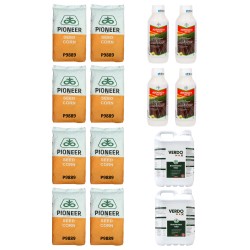 Pachet SMART-MIX 102 - Porumb PIONEER P9889 - 8 saci, Erbicid ADENGO 465 SC 4 L, Biostimulator VERDOMAX 10 L, Suprafata 10 Ha