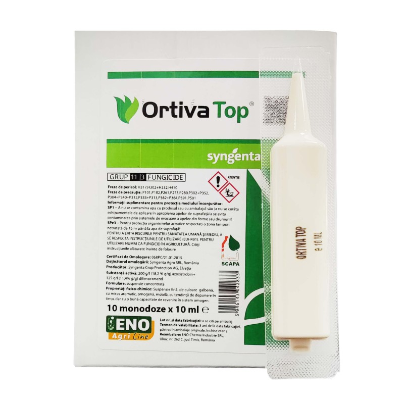 Fungicid ORTIVA TOP, Syngenta, Contact, 10 ml