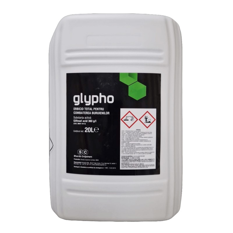 Erbicid Total GLYPHO, Sharda, Postemergent, 20 Litri