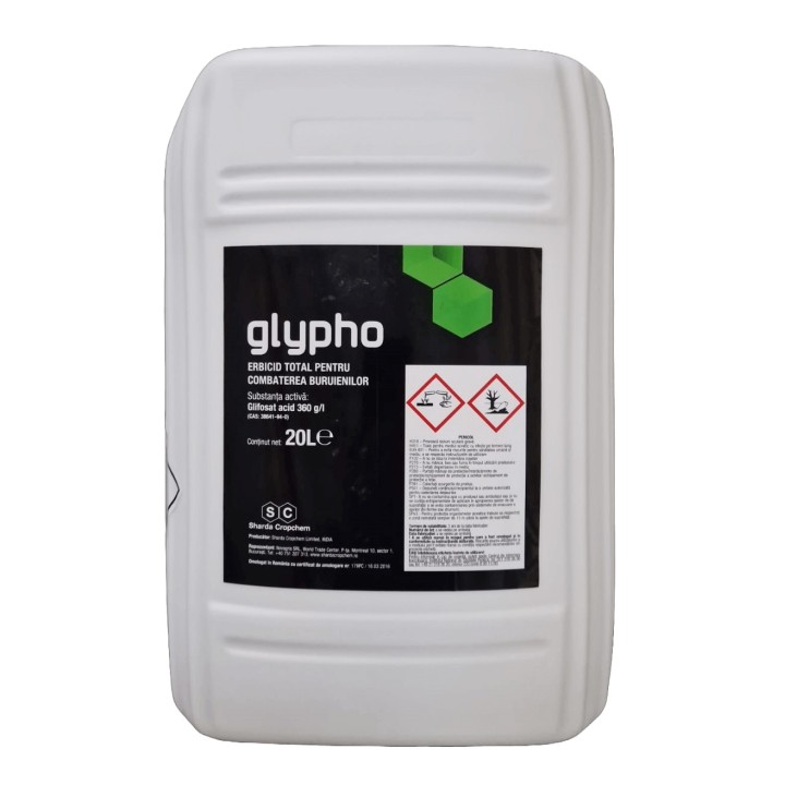 Erbicid Total GLYPHO, Sharda, Postemergent, 20 Litri