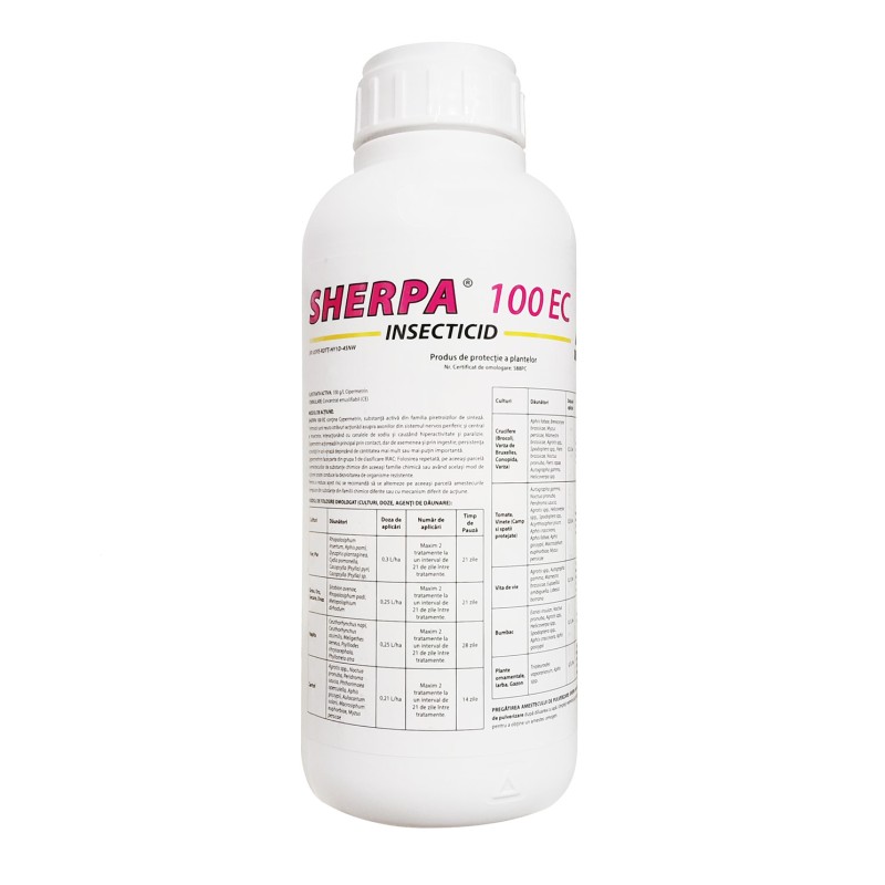 Insecticid SHERPA 100 EC, 1 Litru, cipermetrin