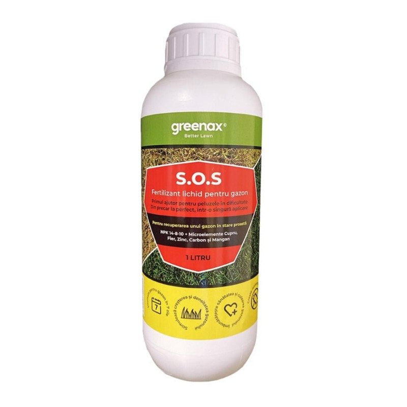 Ingrasamant lichid gazon Greenax S.O.S. - 1 Litru