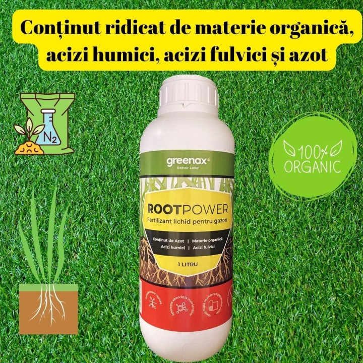 Ingrasamant lichid gazon Greenax ROOTPOWER - 1 Litru