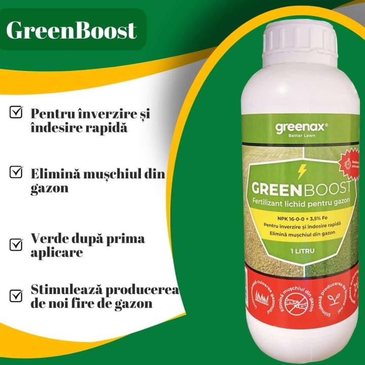Ingrasamant lichid gazon Greenax GREENBOOST - 1 Litru