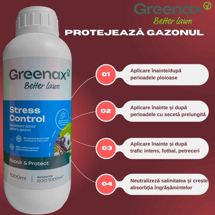 Ingrasamant lichid gazon Greenax STRESS CONTROL - 1 Litru