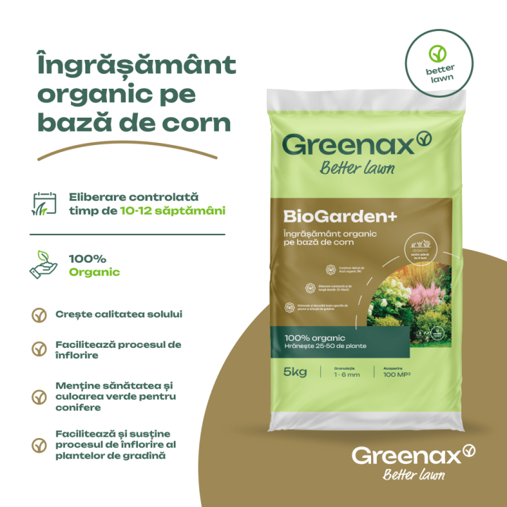 Ingrasamant organic pentru plante Greenax BIOGARDEN - 5 kg