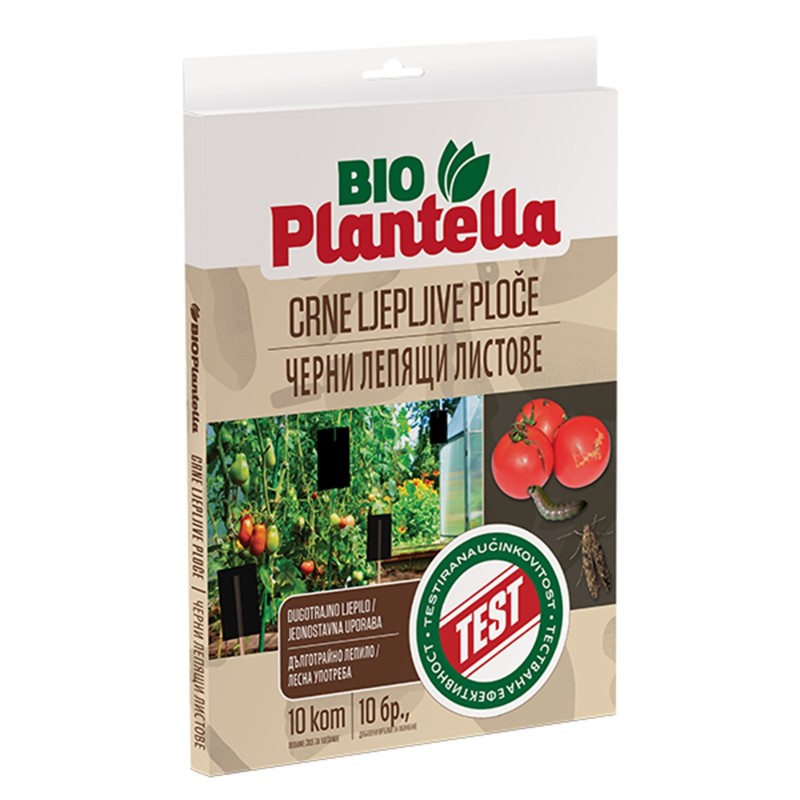 Capcane lipicioase negre, TUTA ABSOLUTA, rosii, Bio Plantella - set 10 placi